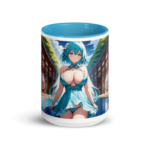 Hot Anime Waifu Mug, Kawaii Ecchi Girl with Vibrant Colored Interior - Image 22