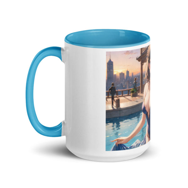 Anime Girl Waifu Mug, Stylish Colored Interior Otaku Coffee Cup - Image 24