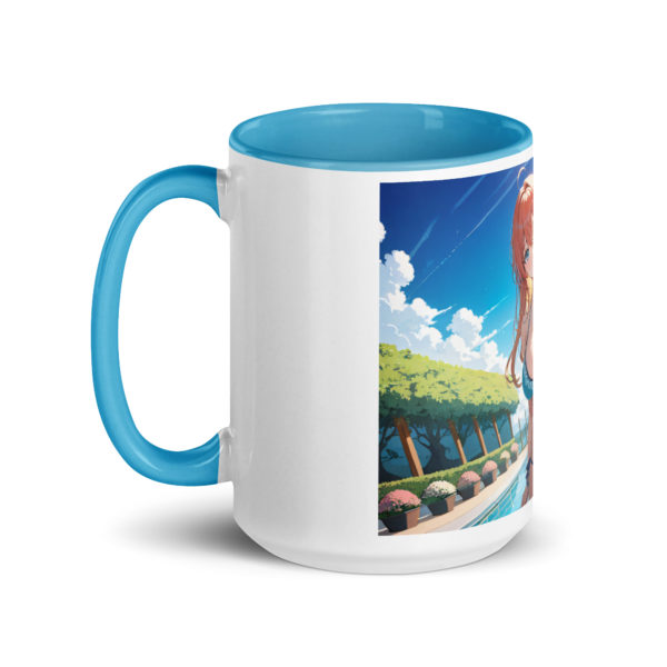 Large Anime Waifu Mug, Ahegao Face Coffee Cup with Colored Interior - Image 24