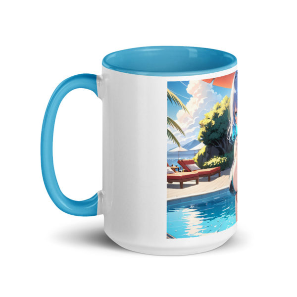 Kawaii Anime Waifu Mug, Cute Girl Cup with Vibrant Color Inside - Image 24