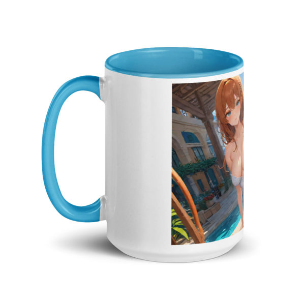 Aesthetic Waifu Mug, Cute Anime Girl Ceramic Cup with Color Inside - Image 24