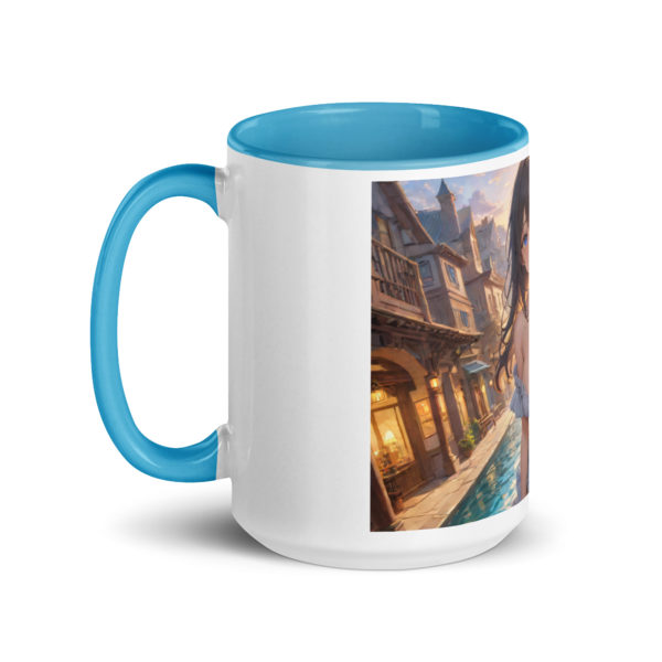 Ecchi Anime Girl Mug, Kawaii Waifu Design with Colored Interior - Image 24