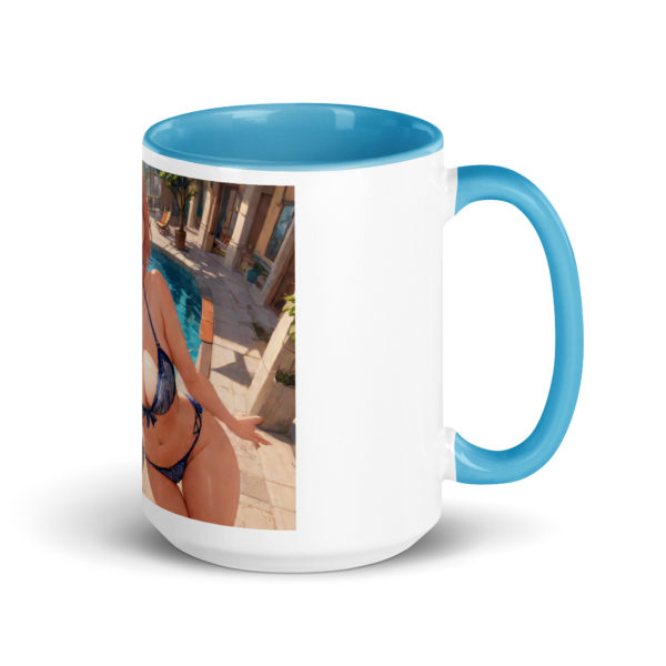 Ecchi Waifu Ceramic Mug, Hot Anime Girl with Color Inside - Image 22