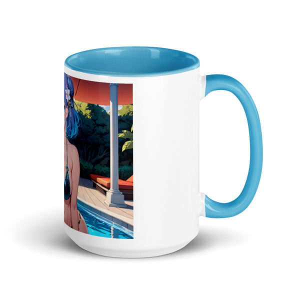 Kawaii Anime Waifu Mug, Cute Girl Cup with Vibrant Color Inside - Image 22