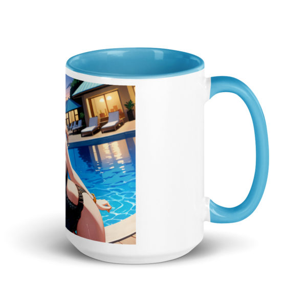 Sexy Anime Waifu Coffee Mug, Ecchi Girl Colored Interior Cup - Image 22