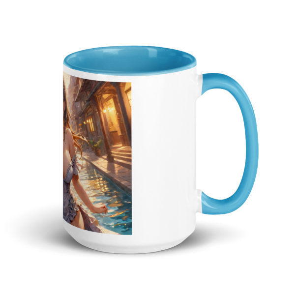 Ecchi Anime Girl Mug, Kawaii Waifu Design with Colored Interior - Image 22