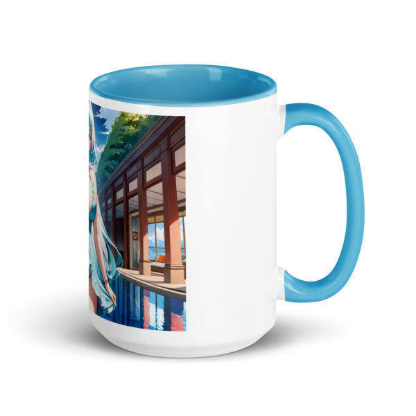 Hot Anime Waifu Mug, Kawaii Ecchi Girl with Vibrant Colored Interior - Image 23