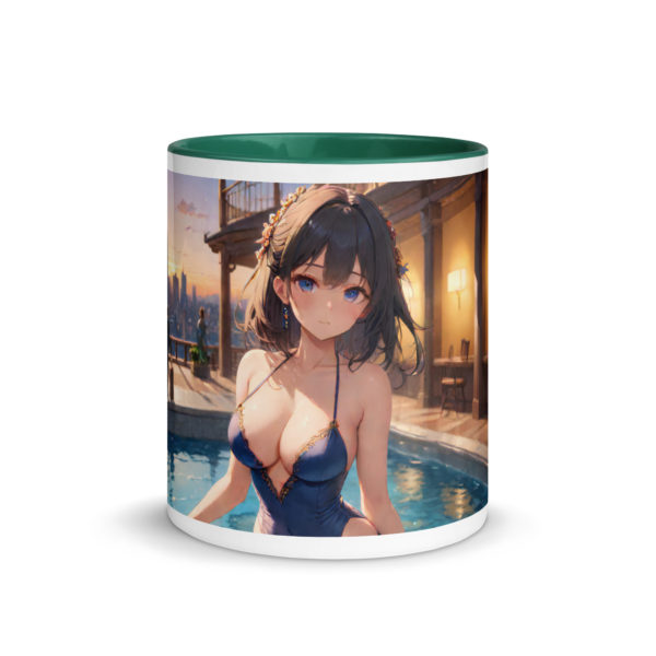 Anime Girl Waifu Mug, Stylish Colored Interior Otaku Coffee Cup - Image 14