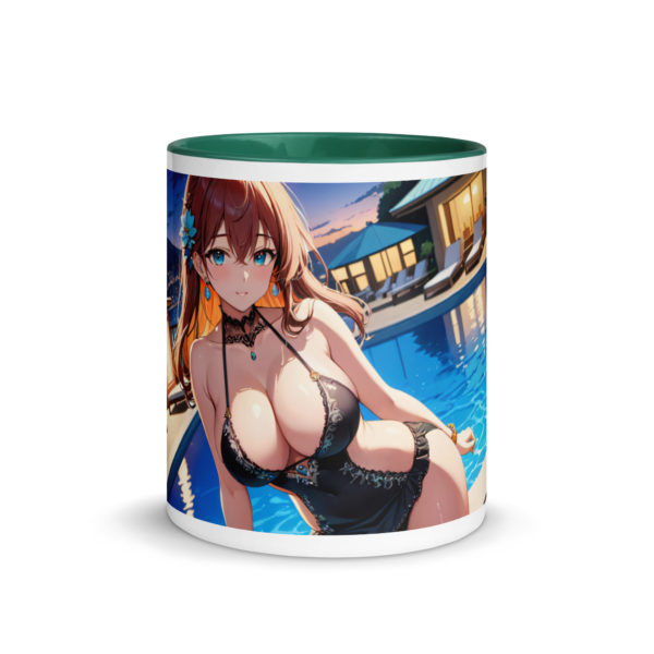 Sexy Anime Waifu Coffee Mug, Ecchi Girl Colored Interior Cup - Image 14