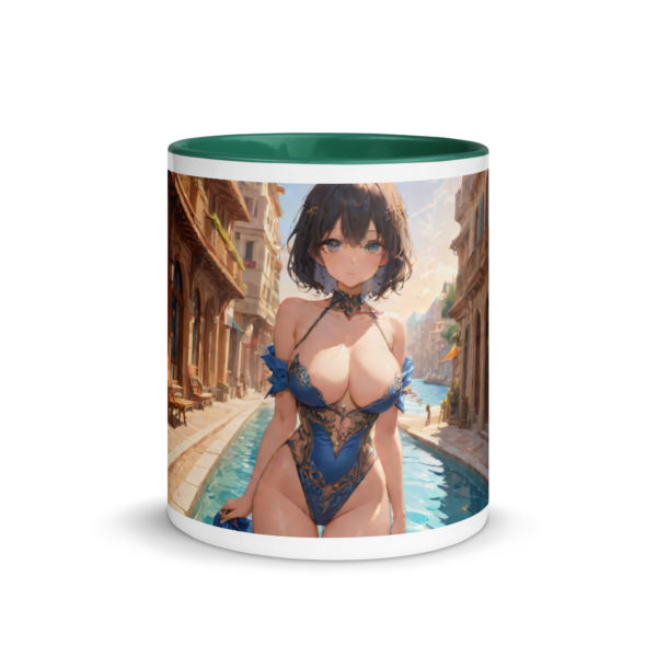 Hot Ahegao Face Mug, Sexy Waifu Coffee Cup with Colored Interior - Image 14