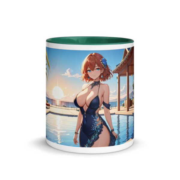 Kawaii Waifu Ceramic Mug, Hot Anime Girl with Color Inside - Image 14