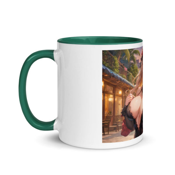 Kawaii Ahegao Girl Coffee Mug, Cute Anime Waifu with Color Inside - Image 15