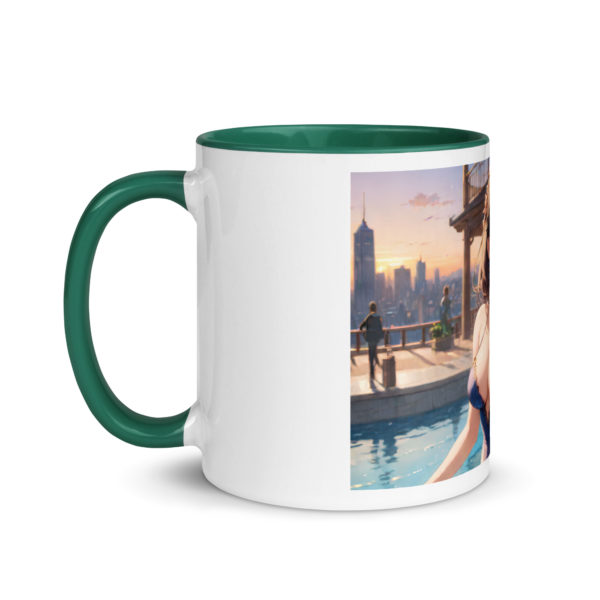 Anime Girl Waifu Mug, Stylish Colored Interior Otaku Coffee Cup - Image 15