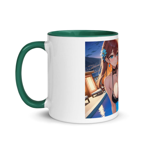 Sexy Anime Waifu Coffee Mug, Ecchi Girl Colored Interior Cup - Image 15