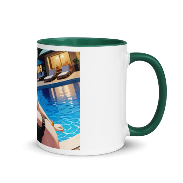 Sexy Anime Waifu Coffee Mug, Ecchi Girl Colored Interior Cup - Image 13