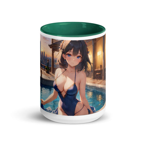 Anime Girl Waifu Mug, Stylish Colored Interior Otaku Coffee Cup - Image 17