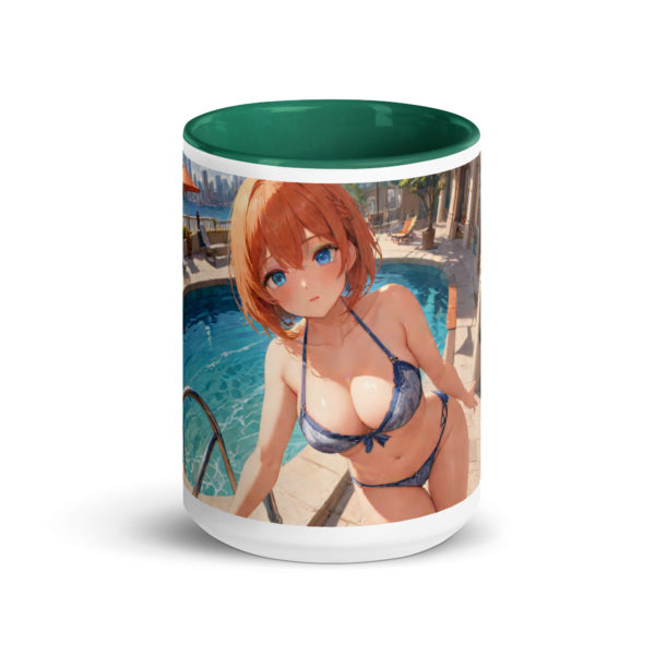 Ecchi Waifu Ceramic Mug, Hot Anime Girl with Color Inside - Image 17