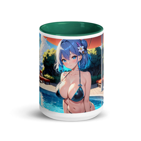 Kawaii Anime Waifu Mug, Cute Girl Cup with Vibrant Color Inside - Image 17