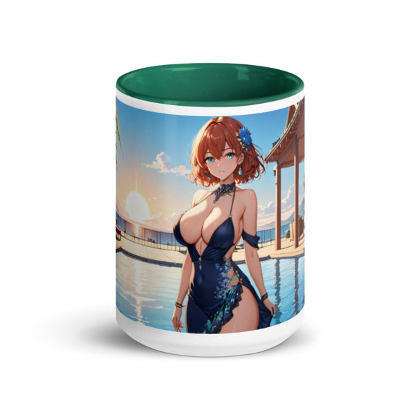 Kawaii Waifu Ceramic Mug, Hot Anime Girl with Color Inside - Image 17