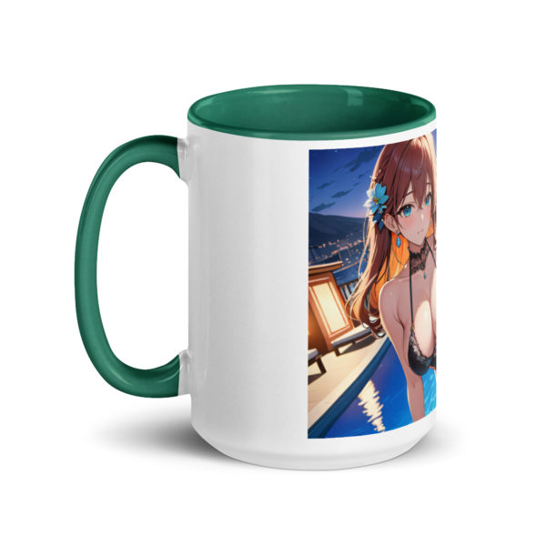 Sexy Anime Waifu Coffee Mug, Ecchi Girl Colored Interior Cup - Image 18