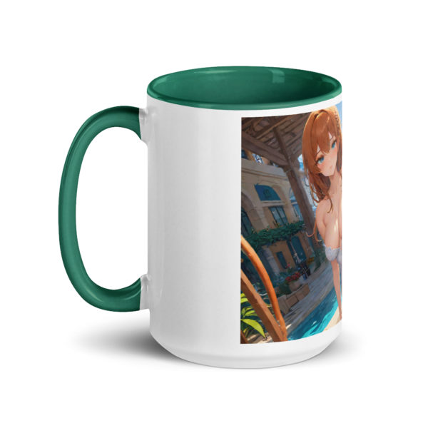 Aesthetic Waifu Mug, Cute Anime Girl Ceramic Cup with Color Inside - Image 18