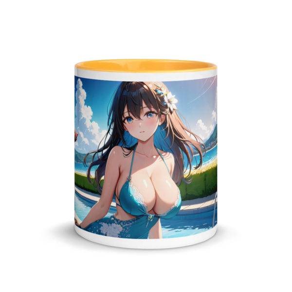 Anime Waifu Mug, Sexy Ahegao Girl with Colored Interior - Image 35