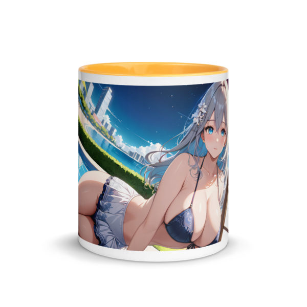 Hot Anime Waifu Mug, Ecchi Girl Coffee Cup with Colored Interior - Image 36