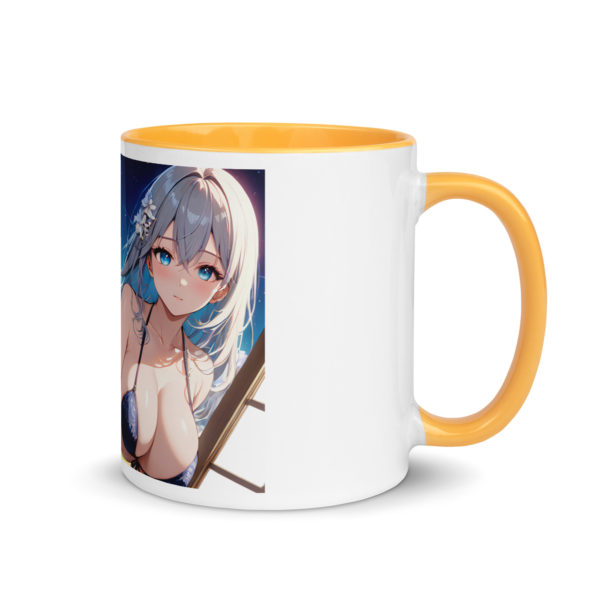 Hot Anime Waifu Mug, Ecchi Girl Coffee Cup with Colored Interior - Image 35