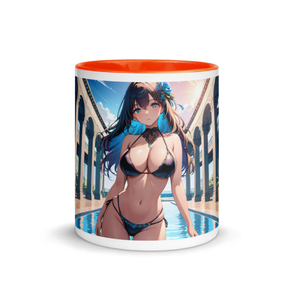 Kawaii Waifu Coffee Mug, Cute Anime Girl Design with Color Inside - Image 24