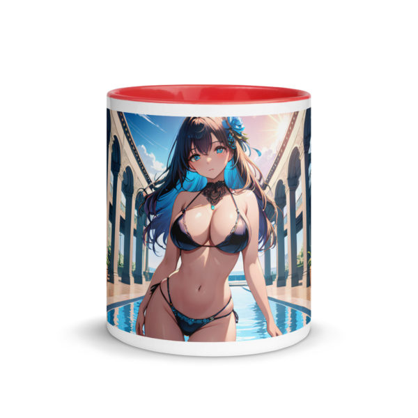 Kawaii Waifu Coffee Mug, Cute Anime Girl Design with Color Inside - Image 12