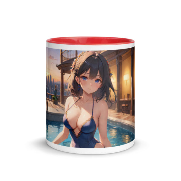 Anime Girl Waifu Mug, Stylish Colored Interior Otaku Coffee Cup - Image 8