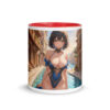 Hot Ahegao Face Mug, Sexy Waifu Coffee Cup with Colored Interior