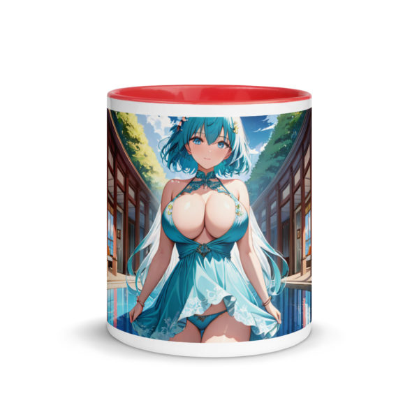 Hot Anime Waifu Mug, Kawaii Ecchi Girl with Vibrant Colored Interior - Image 7