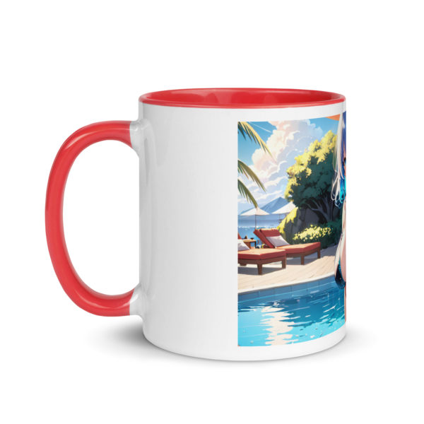 Kawaii Anime Waifu Mug, Cute Girl Cup with Vibrant Color Inside - Image 9