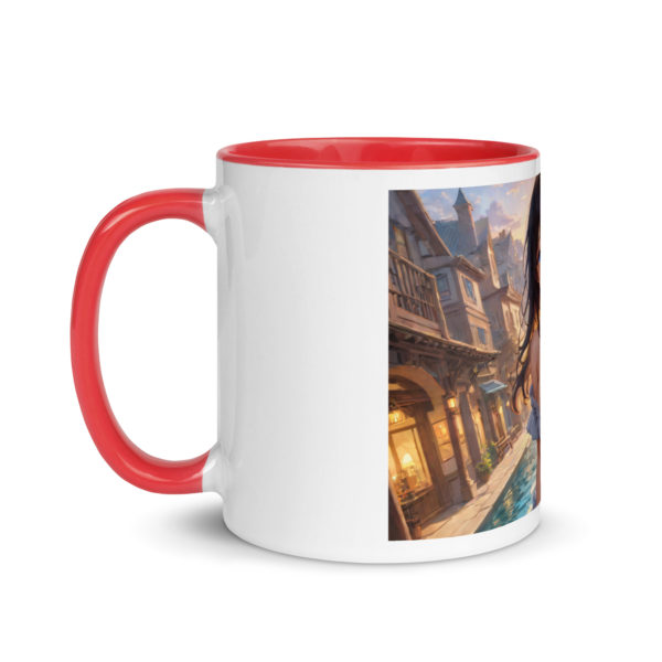 Ecchi Anime Girl Mug, Kawaii Waifu Design with Colored Interior - Image 9