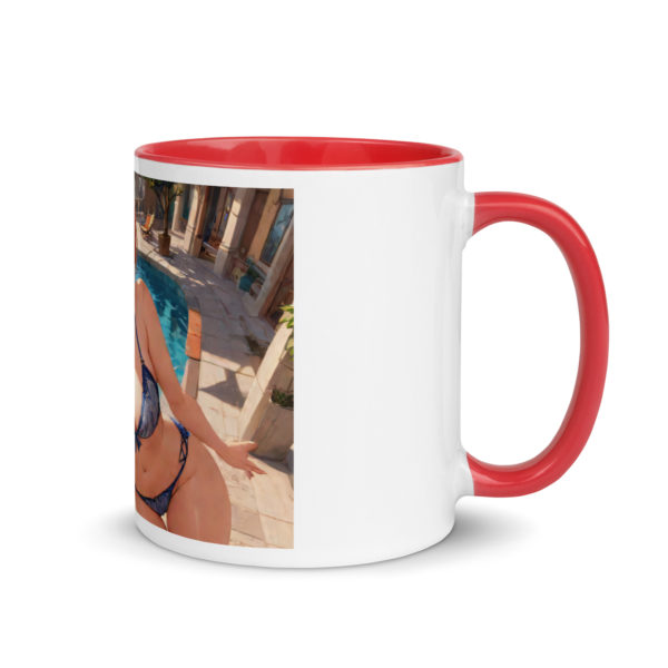 Ecchi Waifu Ceramic Mug, Hot Anime Girl with Color Inside - Image 8