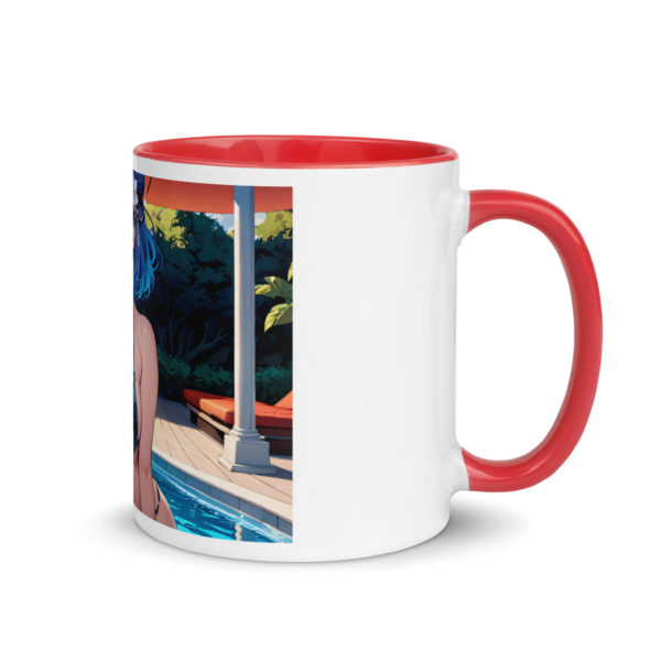 Kawaii Anime Waifu Mug, Cute Girl Cup with Vibrant Color Inside - Image 8