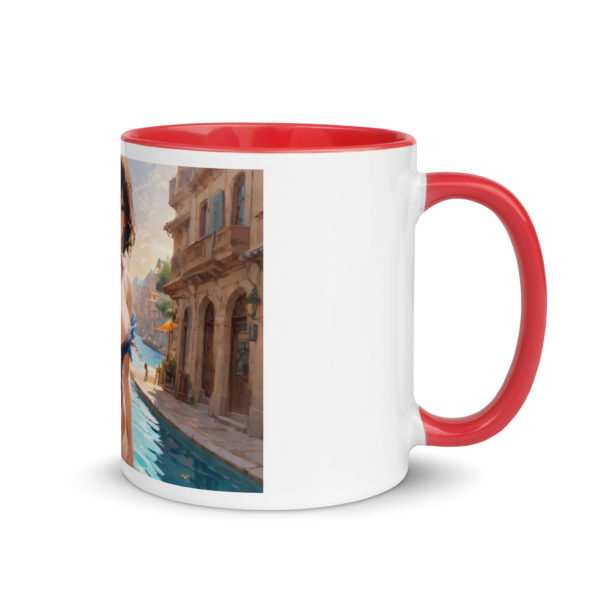 Hot Ahegao Face Mug, Sexy Waifu Coffee Cup with Colored Interior - Image 8