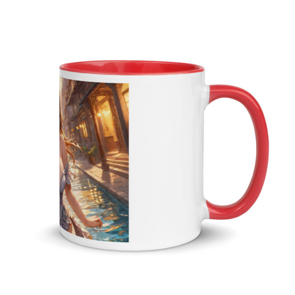 Ecchi Anime Girl Mug, Kawaii Waifu Design with Colored Interior - Image 8