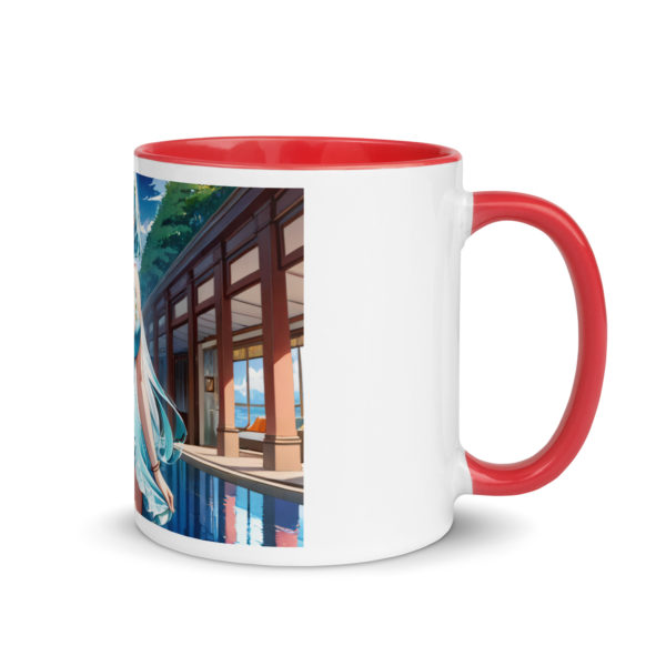 Hot Anime Waifu Mug, Kawaii Ecchi Girl with Vibrant Colored Interior - Image 8