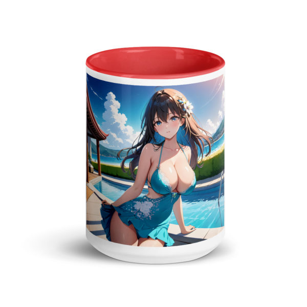 Anime Waifu Mug, Sexy Ahegao Girl with Colored Interior - Image 14