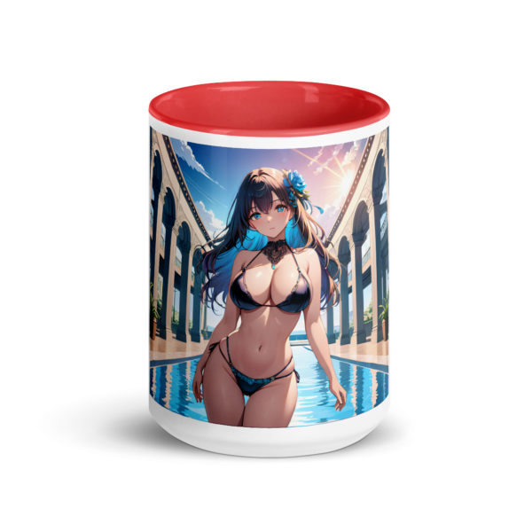 Kawaii Waifu Coffee Mug, Cute Anime Girl Design with Color Inside - Image 15