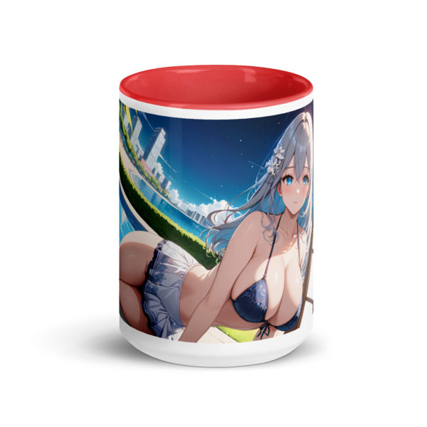 Hot Anime Waifu Mug, Ecchi Girl Coffee Cup with Colored Interior - Image 15