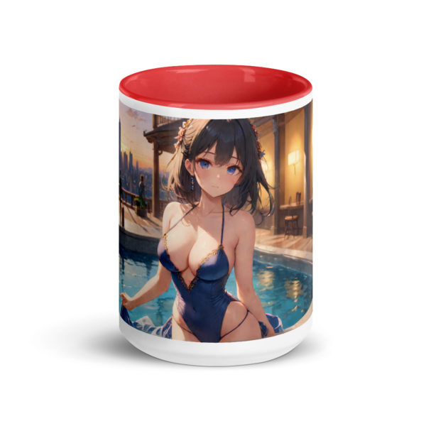 Anime Girl Waifu Mug, Stylish Colored Interior Otaku Coffee Cup - Image 11