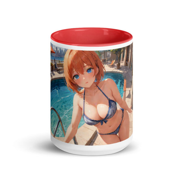 Ecchi Waifu Ceramic Mug, Hot Anime Girl with Color Inside - Image 11