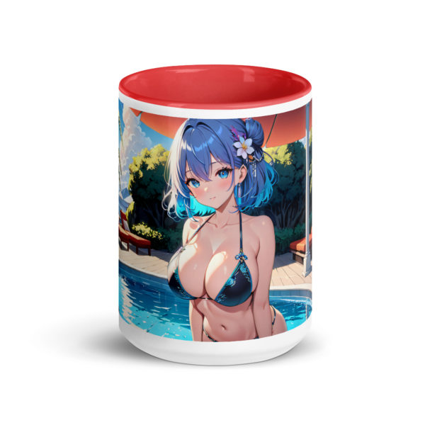 Kawaii Anime Waifu Mug, Cute Girl Cup with Vibrant Color Inside - Image 11