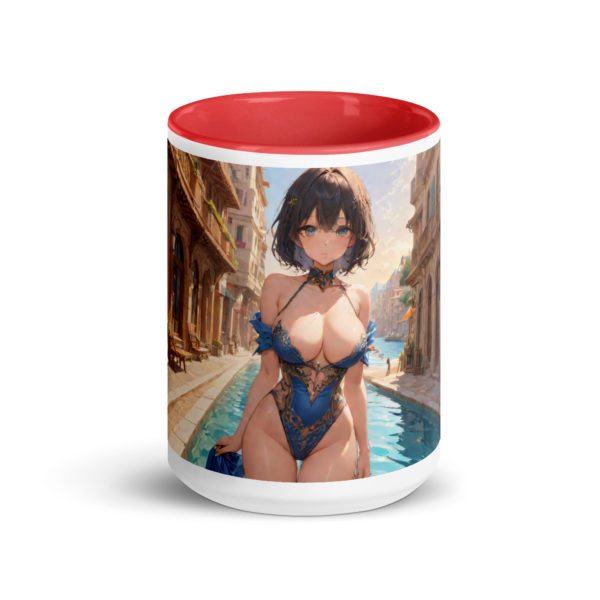 Hot Ahegao Face Mug, Sexy Waifu Coffee Cup with Colored Interior - Image 11