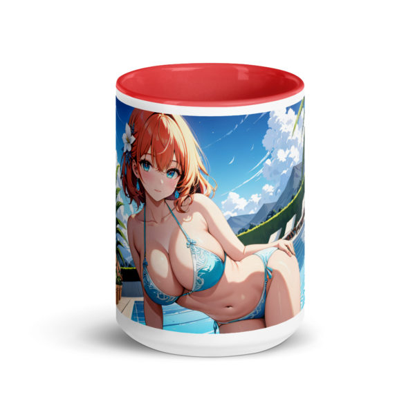 Cute Ahegao Girl Mug, Sexy Anime Waifu Ceramic Cup with Color Inside - Image 11