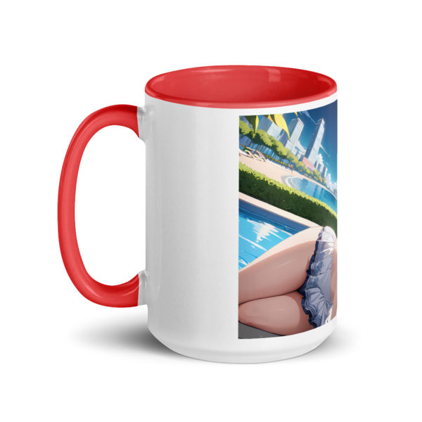 Hot Anime Waifu Mug, Ecchi Girl Coffee Cup with Colored Interior - Image 16