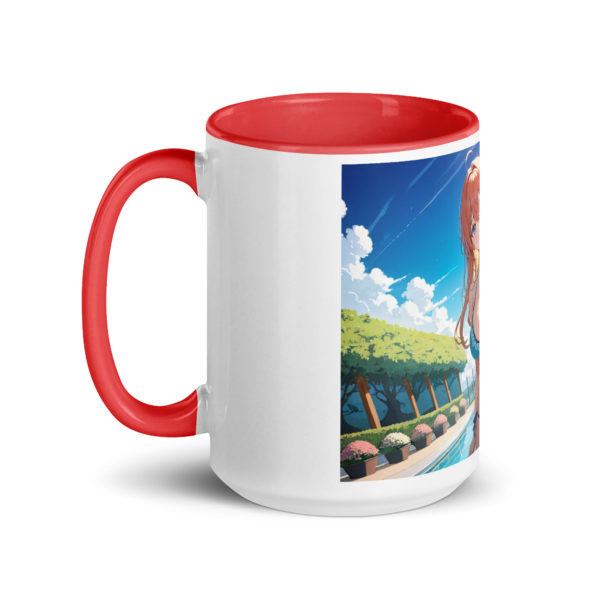 Large Anime Waifu Mug, Ahegao Face Coffee Cup with Colored Interior - Image 12